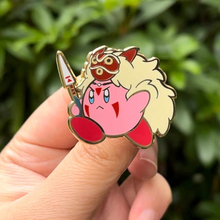 Kirby x Mononoke Enamel Pin