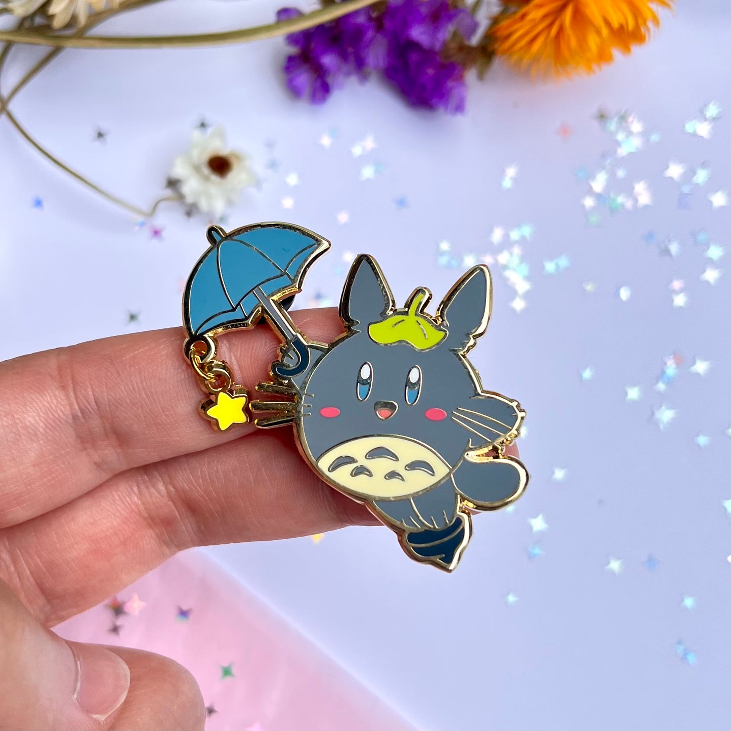 Kirby x Totoro Enamel Pin