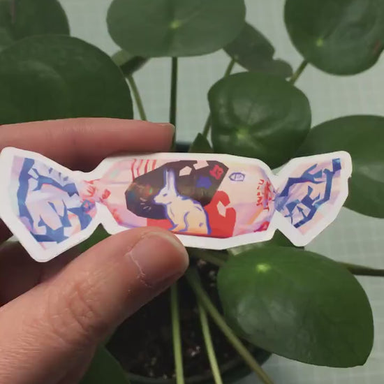 White Rabbit Candy Waterproof Vinyl Sticker | Dabaitu Candy | Die Cut Sticker | Laptop Decal | asian food stickers