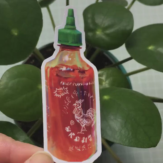 Sriracha Waterproof Vinyl Sticker | Die Cut Sticker | Laptop Decal | asian food stickers