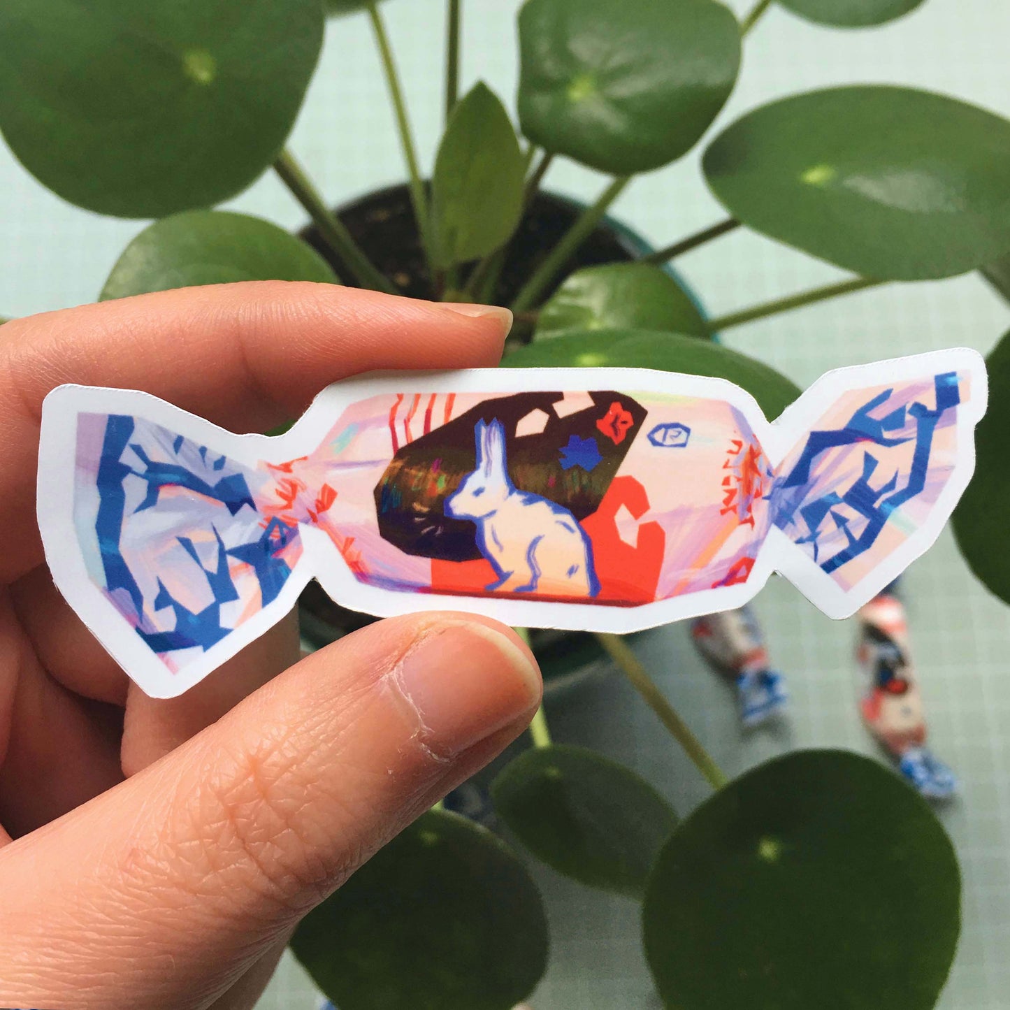 White Rabbit Candy Waterproof Vinyl Sticker | Dabaitu Candy | Die Cut Sticker | Laptop Decal | asian food stickers