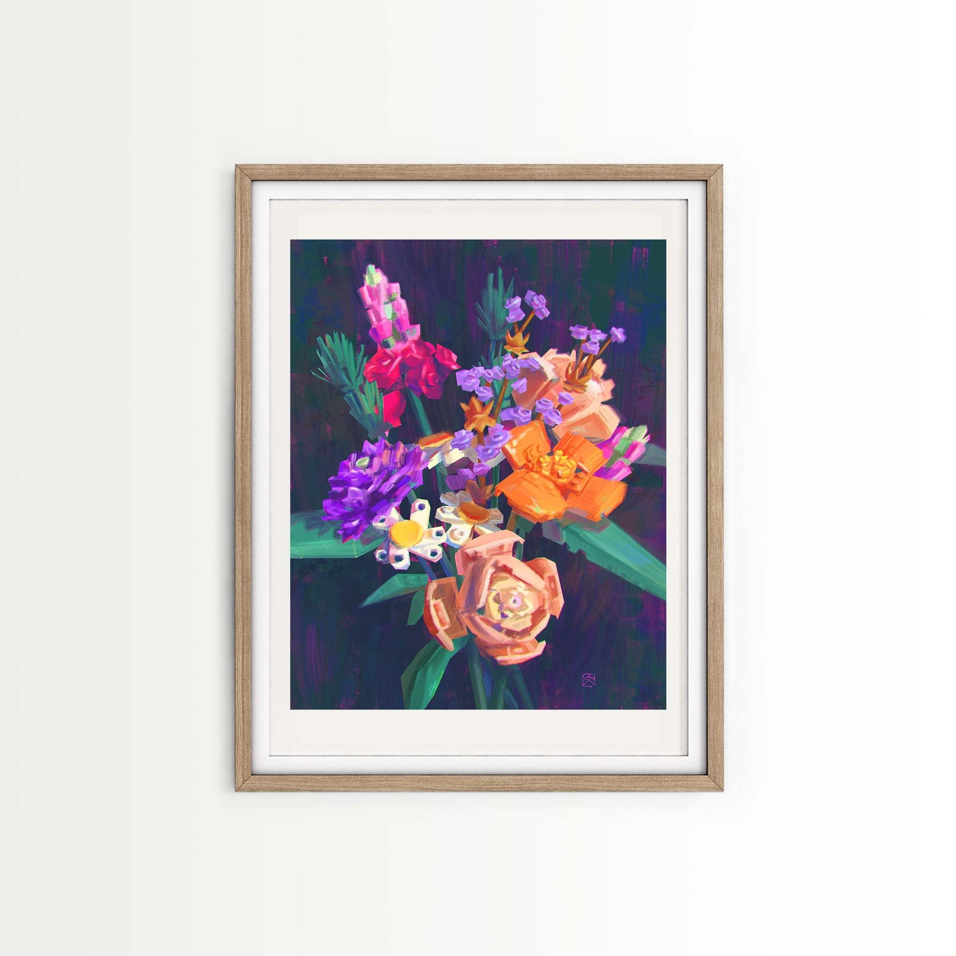 Flower Bouquet Art Print| Original Art | Floral Wall Art